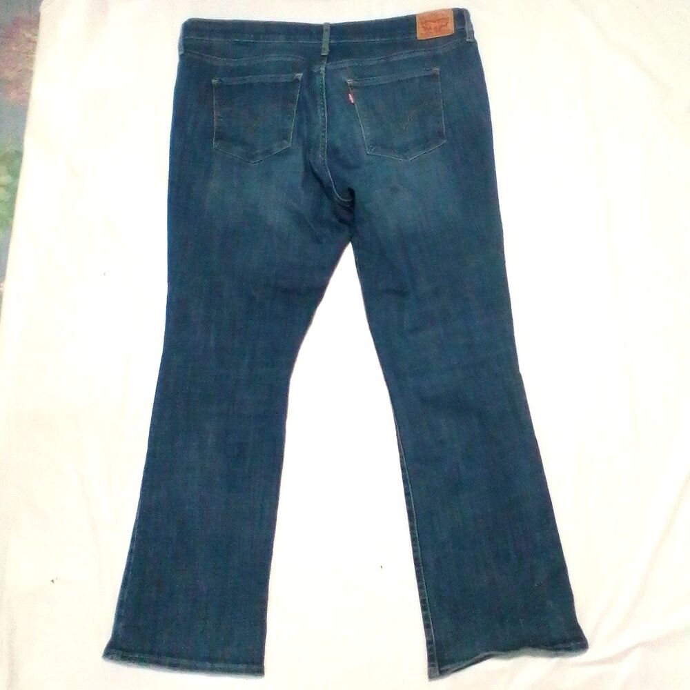 LEVIS 315 SHAPING BOOTCUT JEANS WOMENS SZ 34/32 BLUE DENIM STRETCH CASUAL PANTs - Picture 2 of 16